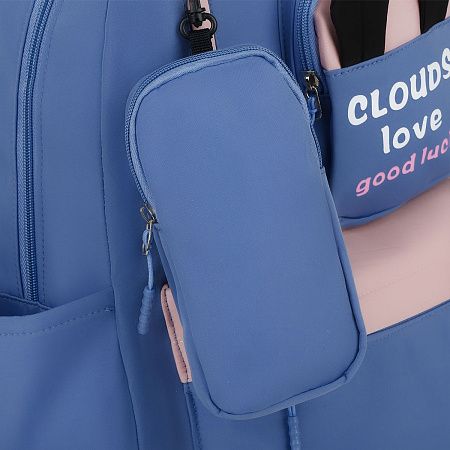 Рюкзак MESHU "Cloud blue", 43*30*13см, 1 отделение, 3 кармана, уплотненная спинка,  в комплекте пенал 20*6см 