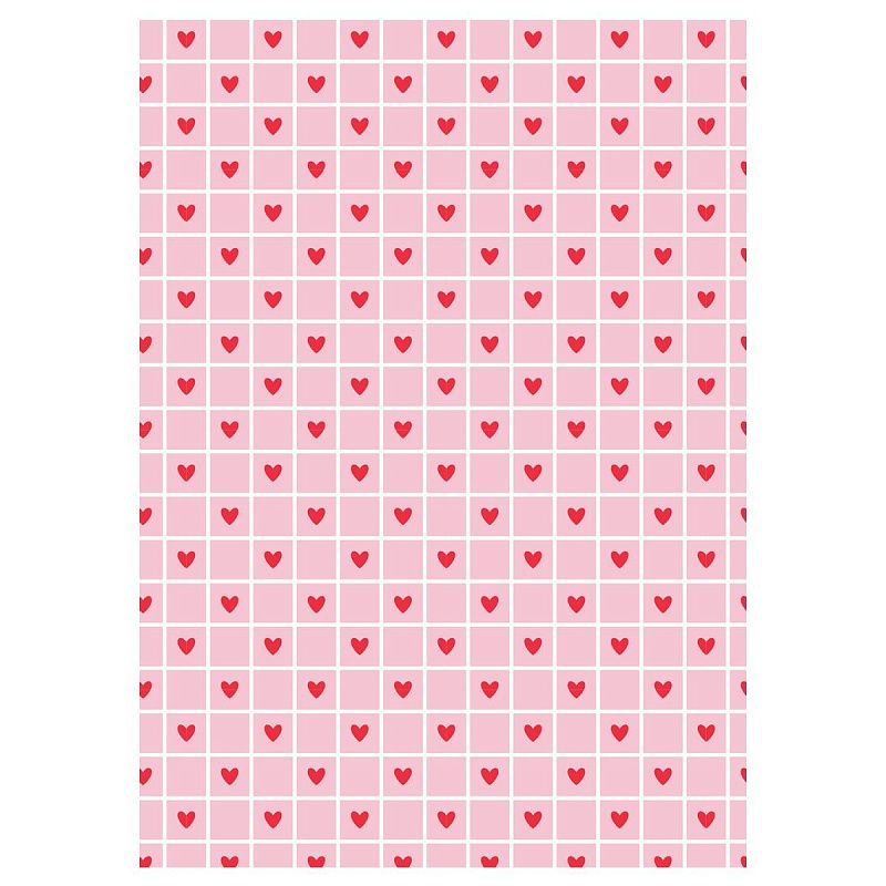 Упаковочная бумага глянц. 70*100см, MESHU "Love", 80 г/м2