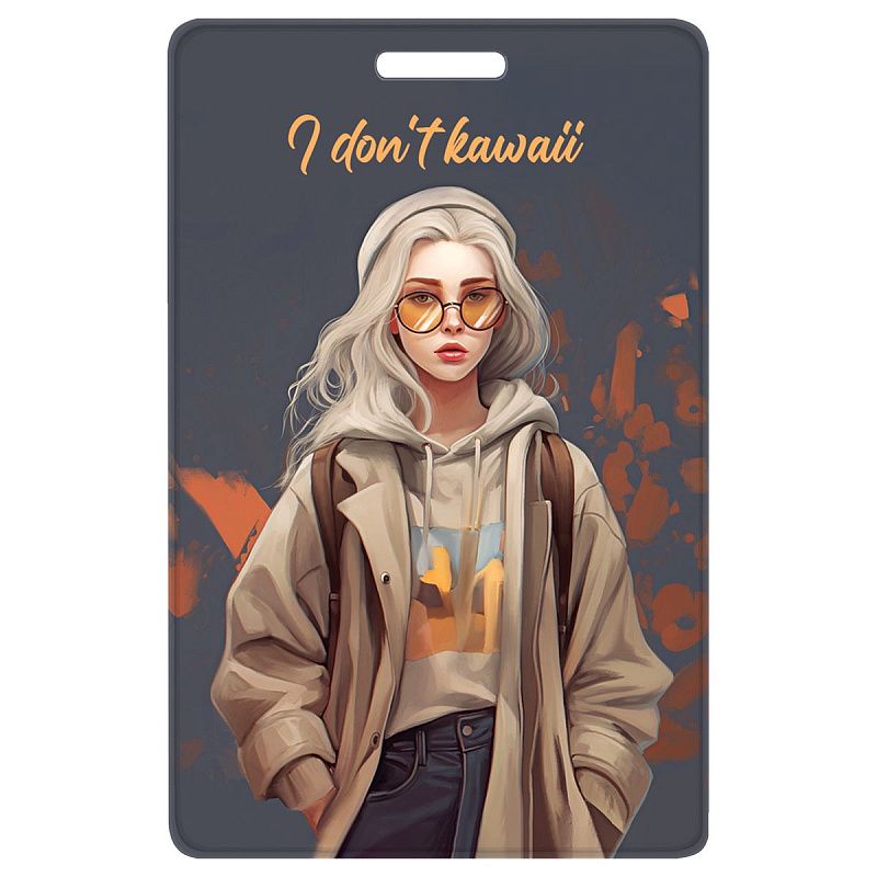 Обложка-карман для карт и пропусков OfficeSpace "Vibes", 95*65мм, ПВХ, ассорти 