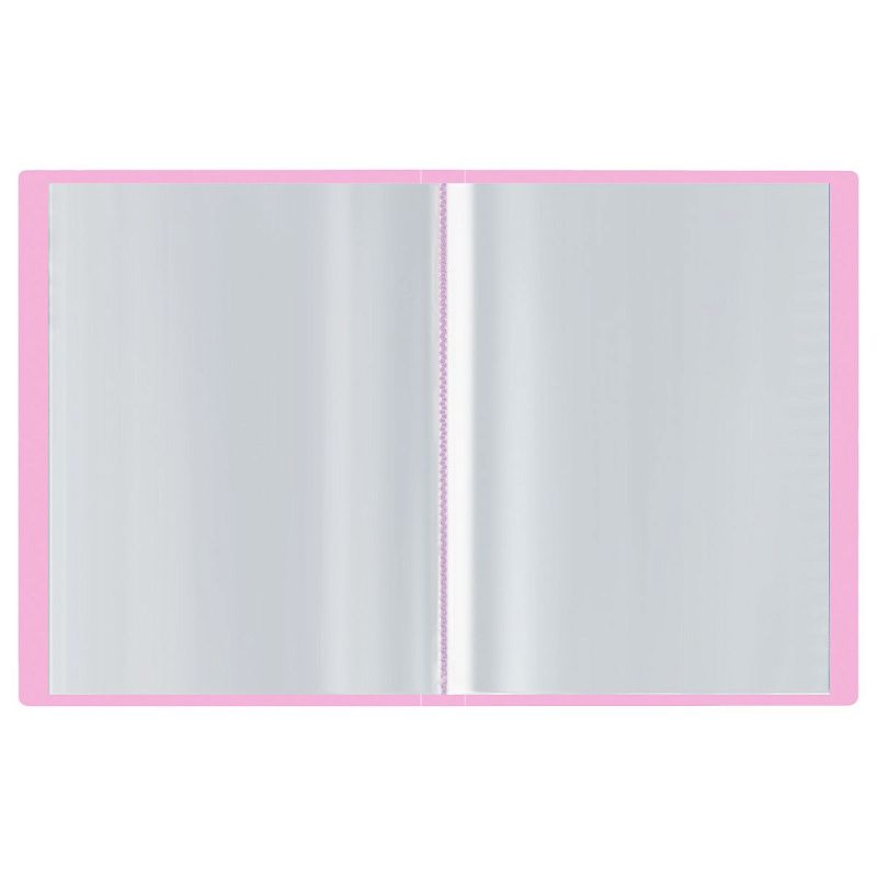 Папка с 30 вкладышами СТАММ А4, 17мм, 500мкм, пластик, пастель, розовая 