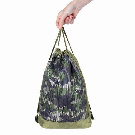 Мешок для обуви ЮНЛАНДИЯ, с ручками, боковой карман на молнии, 46х36 см, "Camo Mode", 271613 
