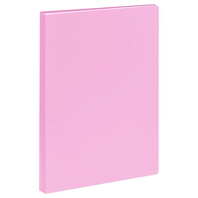 Папка с 20 вкладышами СТАММ А4, 14мм, 500мкм, пластик, пастель, розовая
