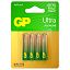 Батарейка GP Ultra G-Tech AAA (LR03) 24AU алкалиновая, BC4