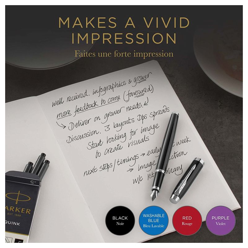 Картриджи чернильные Parker "Cartridge Quink Mini" черные, 6шт., картонная коробка 