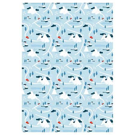 Упаковочная бумага глянц. 70*100см, MESHU "Cars", 80 г/м2, ассорти, 5 дизайнов