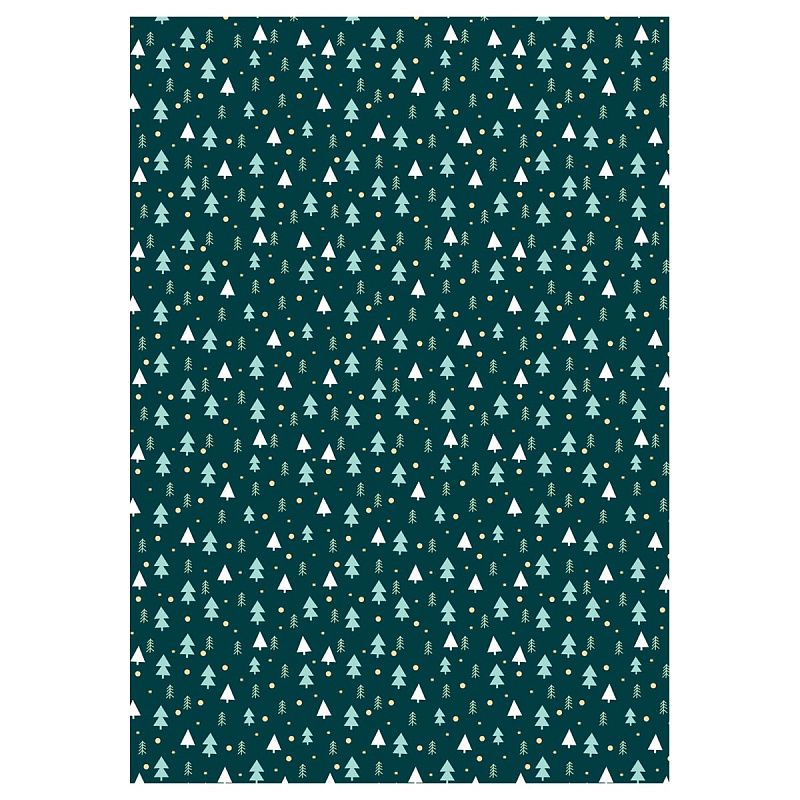Упаковочная бумага глянц. 70*100см, MESHU "New Year", 80 г/м2, ассорти, 4 дизайна