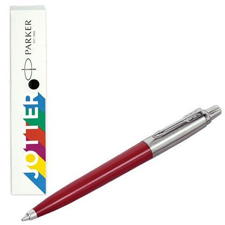 Ручка шариковая PARKER "Jotter Plastic CT", корпус красный, ежедневник А5 красный, пакет, 880897 