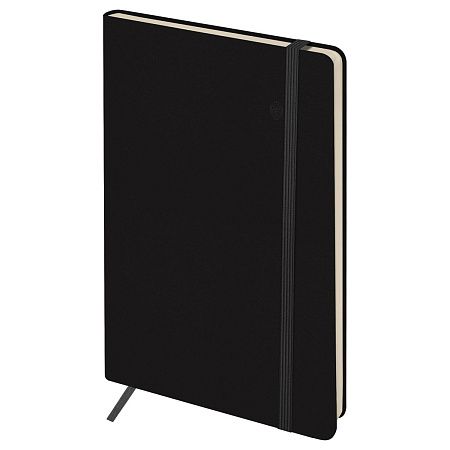 Записная книжка А5 96л. ЛАЙТ, кожзам, Greenwich Line "Classic. Black", с резинкой, блок без линовки