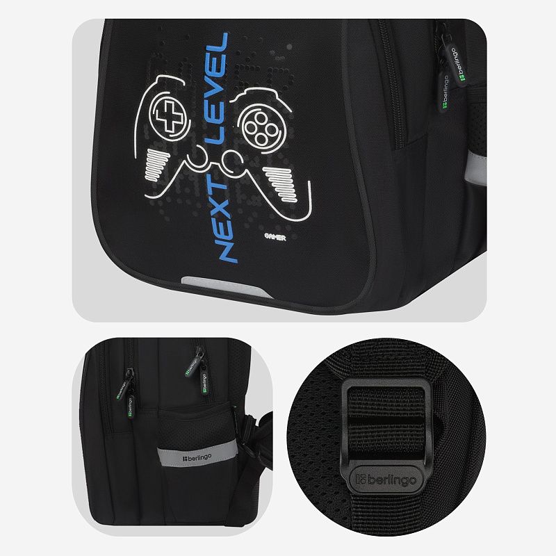 Рюкзак Berlingo Comfort "Next level" 38*27*18см, 3 отделения, 2 кармана, эргономичная спинка 