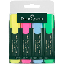 Набор текстовыделителей Faber-Castell "48" 04цв., 1-5мм, пластик. уп., европодвес