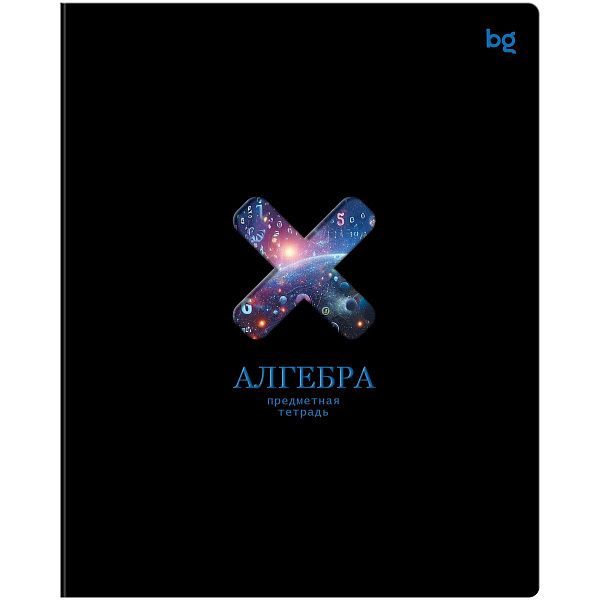 Тетрадь предметная 48л. BG "Информационное поле" - Алгебра, soft-touch ламинация, выб. лак