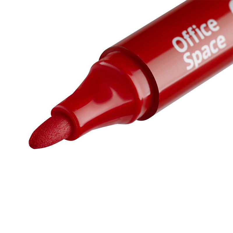 Маркер для белых досок OfficeSpace "Bullet" красный, пулевидный, 2,5мм 