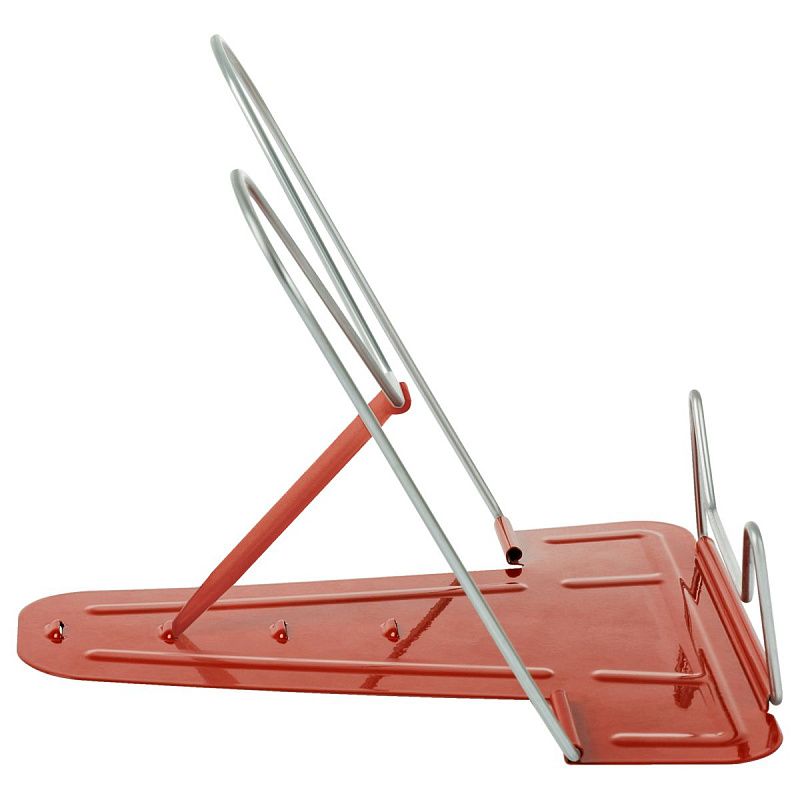 Подставка для книг СТАММ, металлическая, красная 