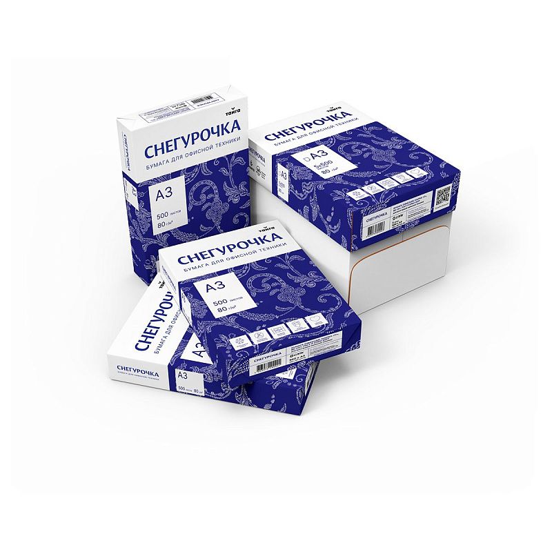 Бумага Снегурочка А3, Марка С, 500л.