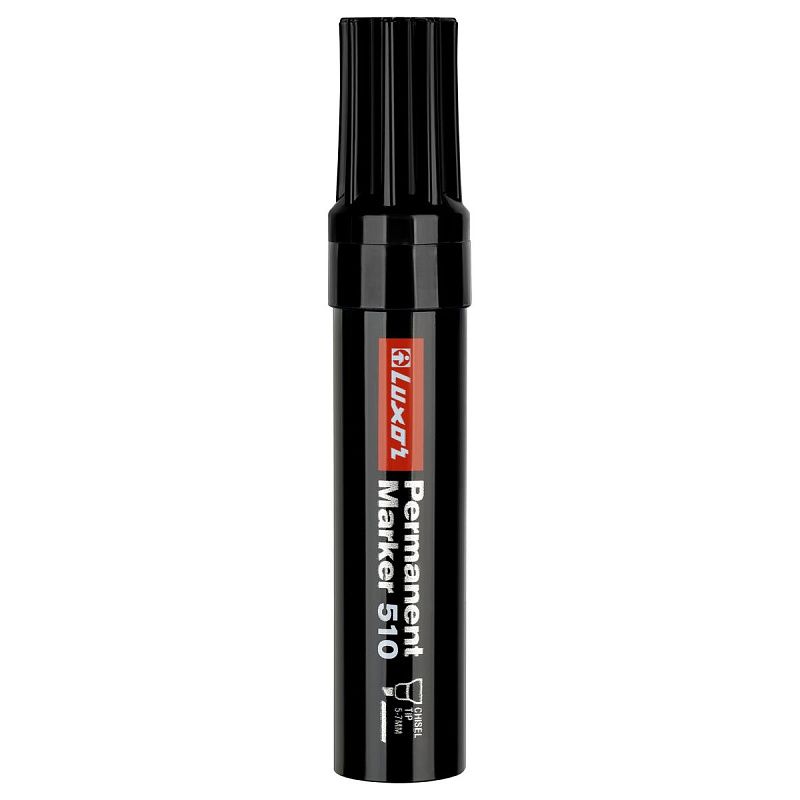 Маркер перманентный промышленный Luxor "510" черный, скошенный, 5-7мм 