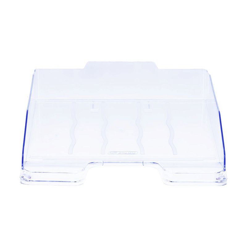 Лоток для бумаг горизонтальный СТАММ "Эксперт", прозрачный