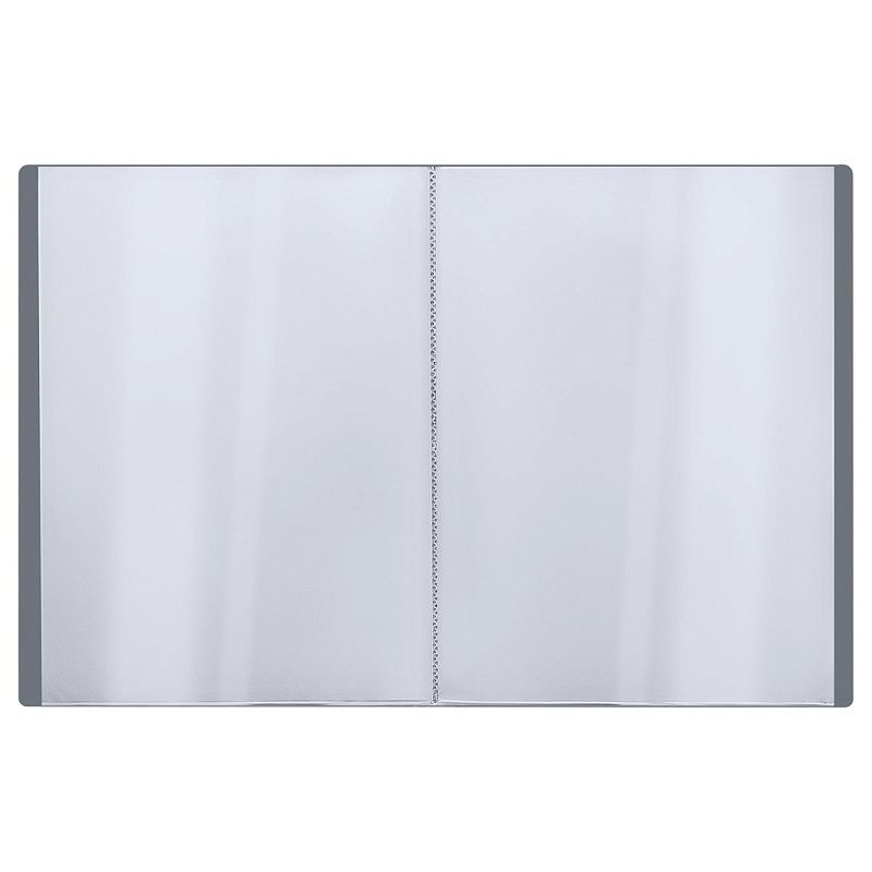 Папка с 30 вкладышами СТАММ "Стандарт" А4, 17мм, 600мкм, пластик, серая 