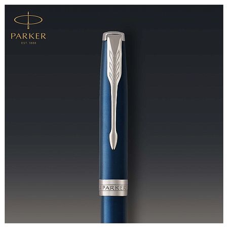 Ручка шариковая Parker "Sonnet Subtle Blue CT" черная, 1,0мм, поворот., подарочная упаковка 