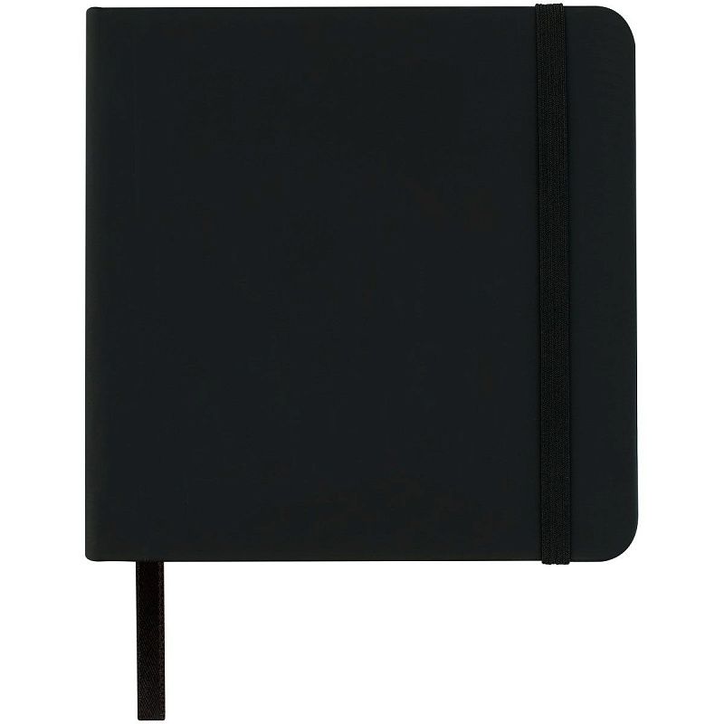 Скетчбук 80л., 120*120 Гамма "Студия", черный, твердая обложка, на резинке, черная, 140г/м2