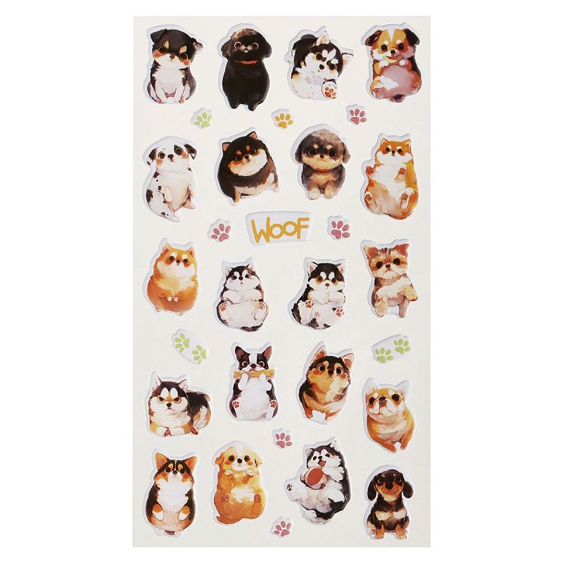 Наклейки объемные MESHU "Woof", 10*23см, инд. уп., европодвес