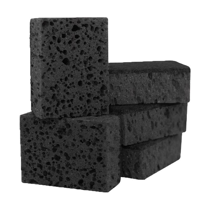 Губки для посуды OfficeClean, Black, крупнопористый поролон с абразивным слоем, 9,5*6,5*3,5см, 5шт