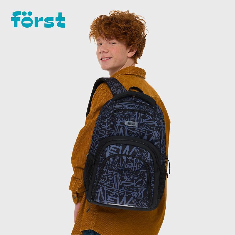 Рюкзак Först F-Line "Free people" 42*27*16см, 1 отделение, 5 карманов, уплотненная спинка 