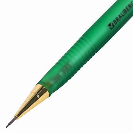 Карандаш механический 0,5 мм, HB, BRAUBERG EXTRA GOLD, ластик, корпус SOFT TOUCH, ассорти, 181963 