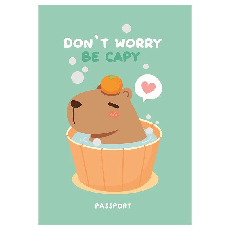 Обложка для паспорта MESHU "Capybara", ПВХ, 2 кармана 