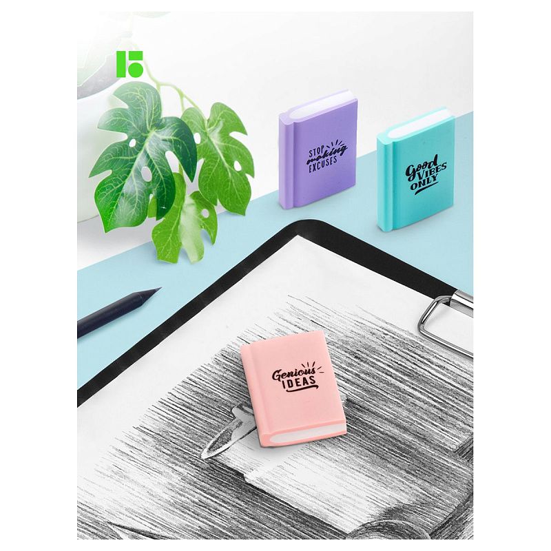 Ластик Berlingo "Notebook", 3шт., термопластичная резина, 48*34*8мм, пакет с европодвесом 