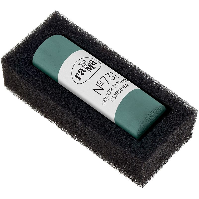 Пастель художественная Гамма, серая мятная средняя № 731, штучная, картон. упаковка