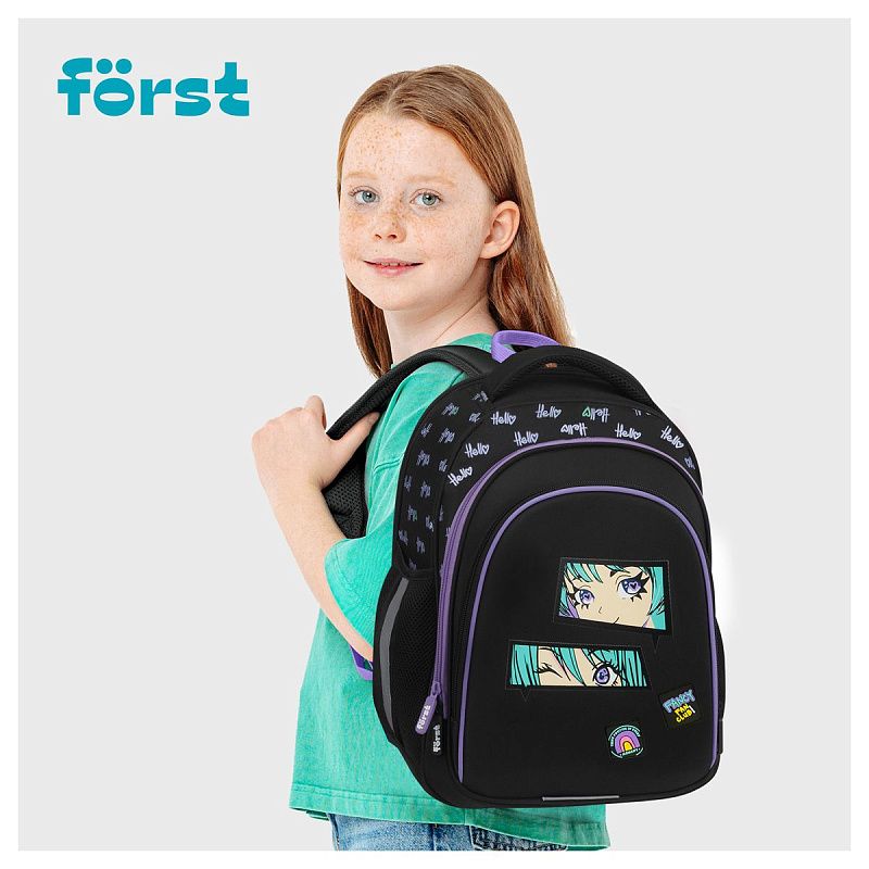 Ранец Först F-Base "Fancy" 36*29*17см, 3 отделения, 2 кармана, анатомическая спинка 