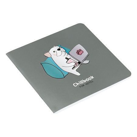 Записная книжка 170*170 мм 40л. на скрепке MESHU "Chillbook", soft-touch ламинация, выборочный УФ-лак, блок без линовки, 80г/м2