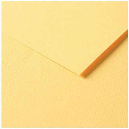Цветная бумага 500*650мм, Clairefontaine "Tulipe", 25л., 160г/м2, лютик, легкое зерно, 100%целлюлоза