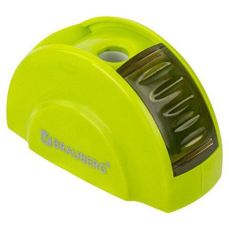 Точилка BRAUBERG "Roll", с контейнером, пластиковая, корпус ассорти, 228464 