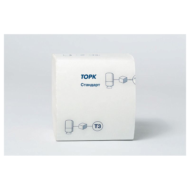 Бумага туалетная листовая Tork "Universal" (T3), 1-слойная, 250лист./пачка, белая 