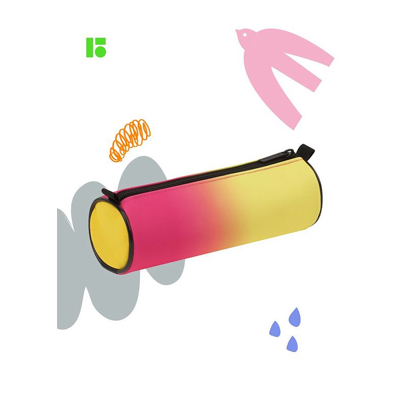 Пенал 1 отделение, 210*60 Berlingo "Radiance", полиэстер, желтый 