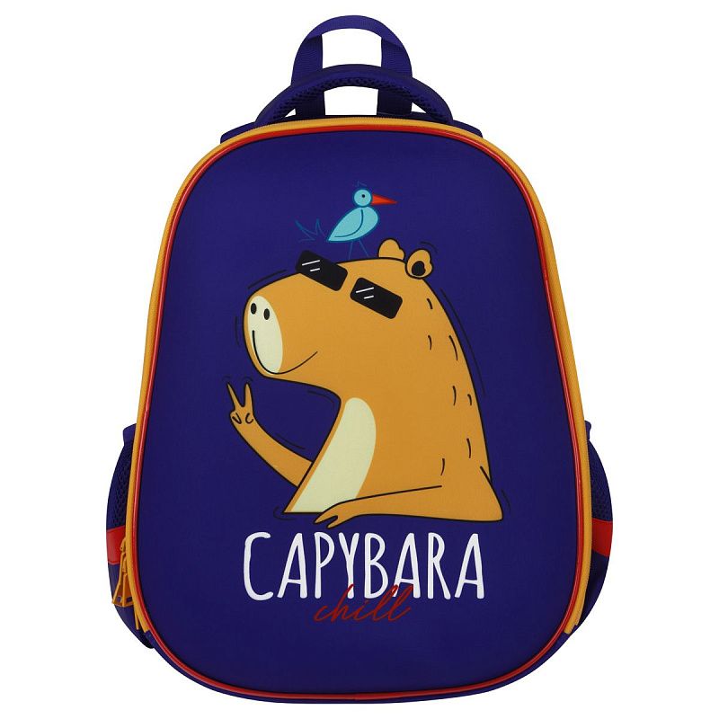 Ранец ArtSpace School Friend "Capybara" 39*30*18см, 2 отделения, 2 кармана, анатомическая спинка 