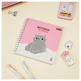 Скетчбук 60л., 150*150 MESHU "Серый комочек", на гребне, выб. лак, soft-touch, 120г/м2
