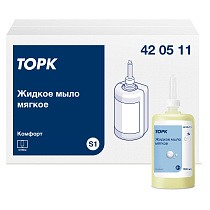 Картридж с жидким мылом Tork "Advanced"(S1), (для  кода 128245, 221680, 217706), 1л, мягкое 