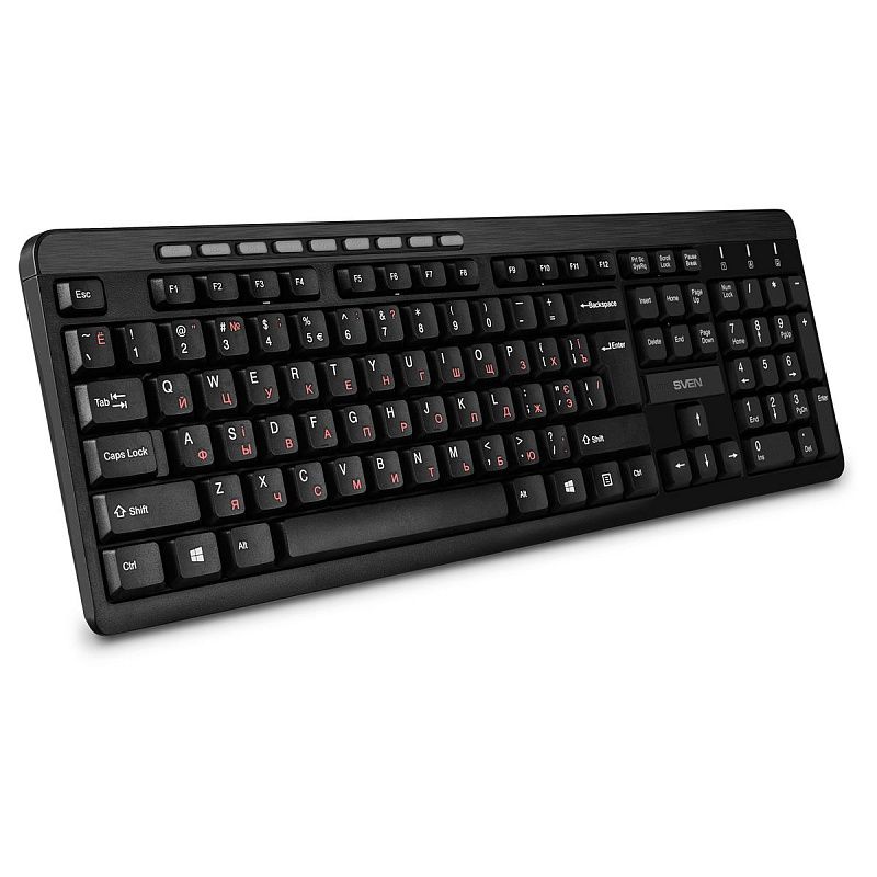 Комплект беспроводной клавиатура + мышь Sven KB-C3400W, USB, черный