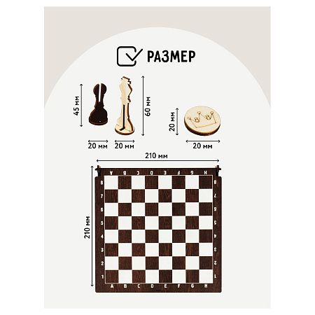 Игра настольная-конструктор ТРИ СОВЫ "Шахматы, шашки", ХДФ, 21*21см