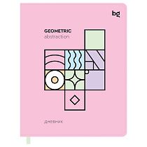 Дневник 1-11 кл. 48л. (Лайт) BG "Geometry. Pink", иск. кожа, выборочный лак, печать, ляссе