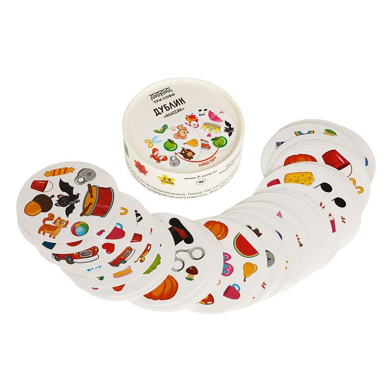 Игра настольная ТРИ СОВЫ "Дублик. Классик", 60 карточек, картонная коробка 