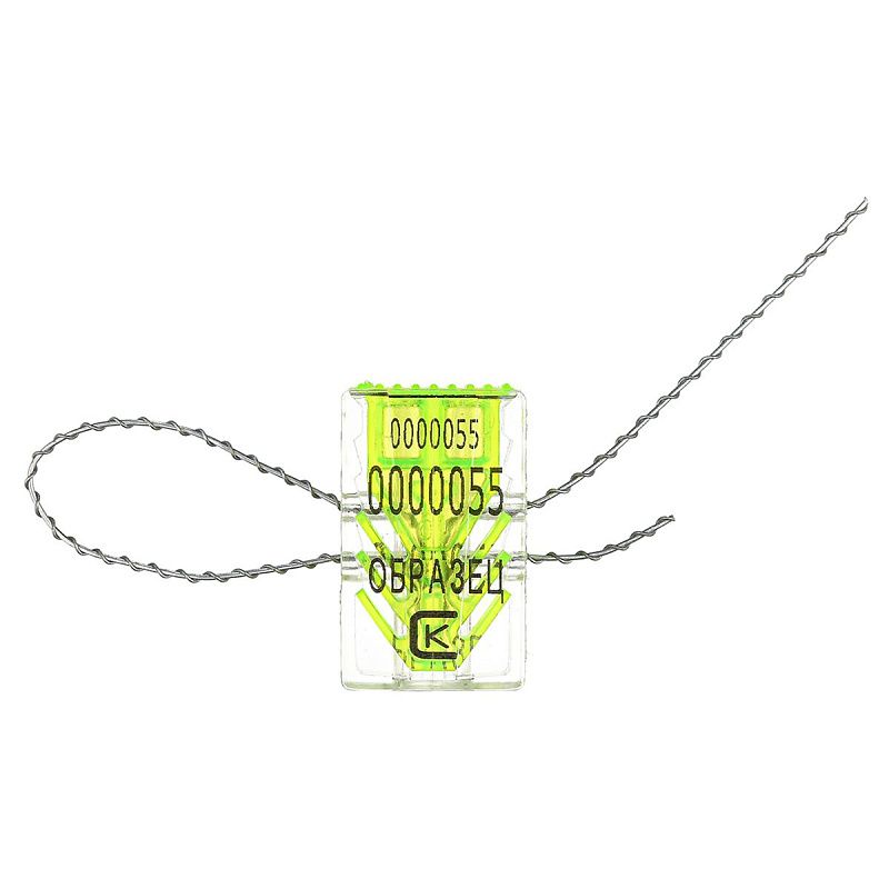 Пломба пластиковая контрольная номерная "Гарпун", прозрачная