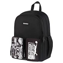 Рюкзак Berlingo UrbanBlack "Street Style" 40*27,5*16см, 2 отделения, 4 кармана, эргономичная спинка