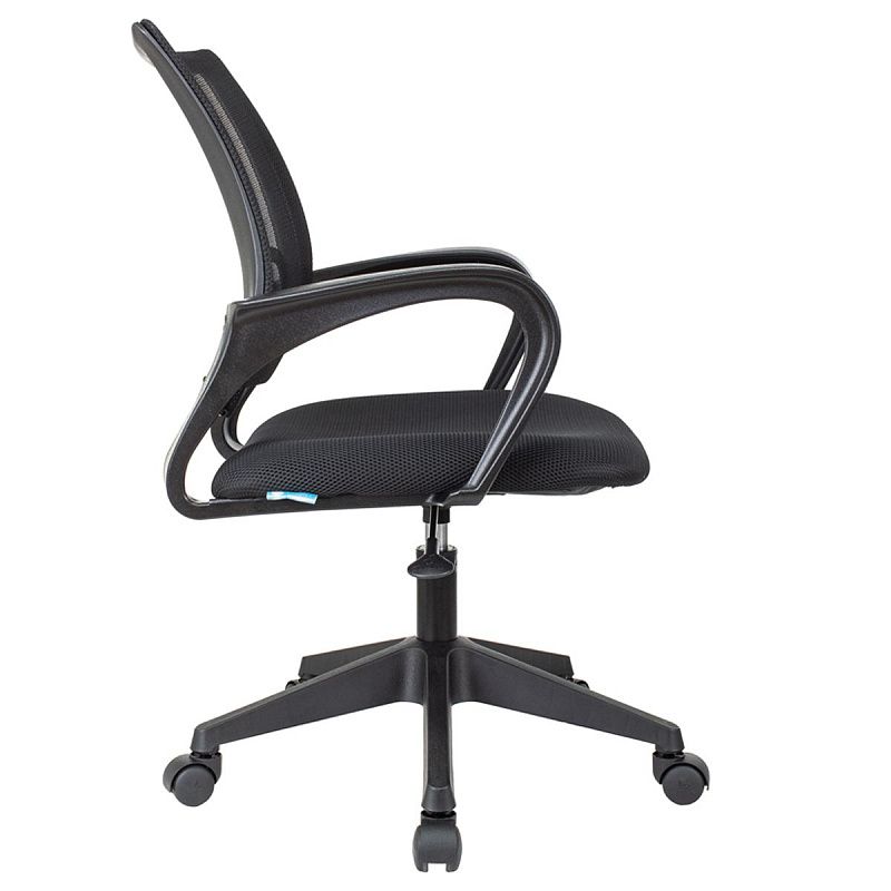 Кресло оператора Helmi HL-M95 R (695) "Airy", спинка сетка черная/сиденье ткань TW черная, пиастра