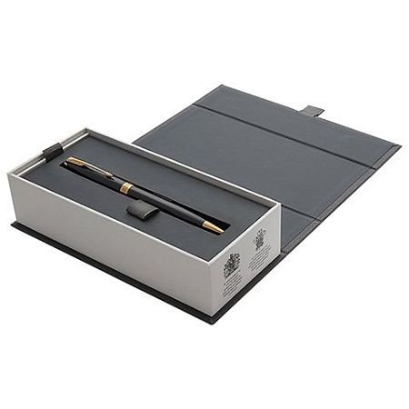 Ручка шариковая PARKER "Sonnet Core Lacquer Black GT", корпус черный глянцевый лак, позолоченные детали, черная, 1931497 