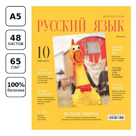 Тетрадь предметная 48л. BG "Скандальности" - Русский язык, глянцевая ламинация
