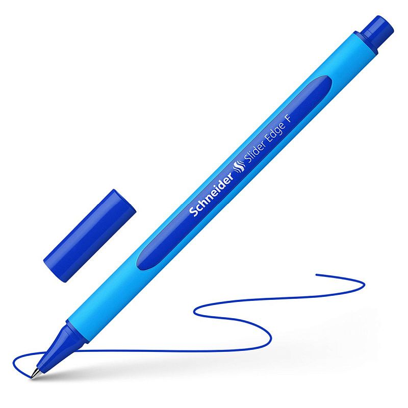 Ручка шариковая Schneider "Slider Edge F" синяя, 0,8мм, трехгранная 