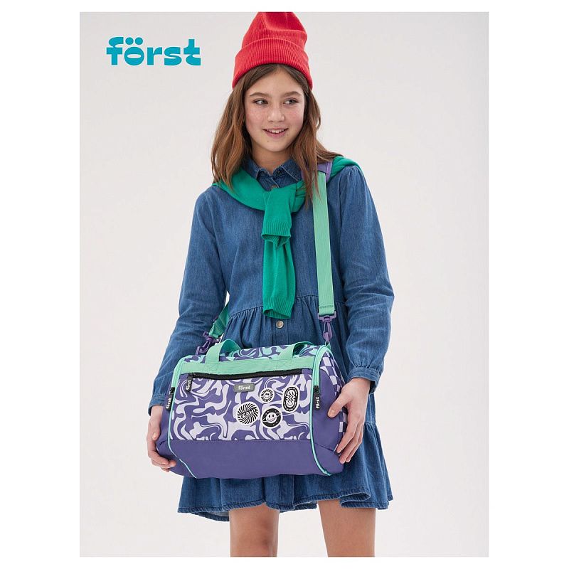 УЦЕНКА - Сумка Först "Smiley" 23*32*20см, 1 отделение, 3 кармана (осн 351793) 